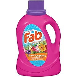 Fab Sunset Symphony Liquid Laundry Detergent, 60 Fluid Ounce