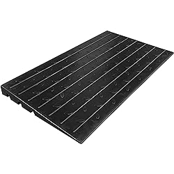 Electriduct 2.5" Non Slip Rubber Threshold Ramp for Wheelchair Accessibility, Mobility Scooters, Power Chairs, Home, Steps, Stairs, Doorways, Curbs with 3 Channels Cord Cover