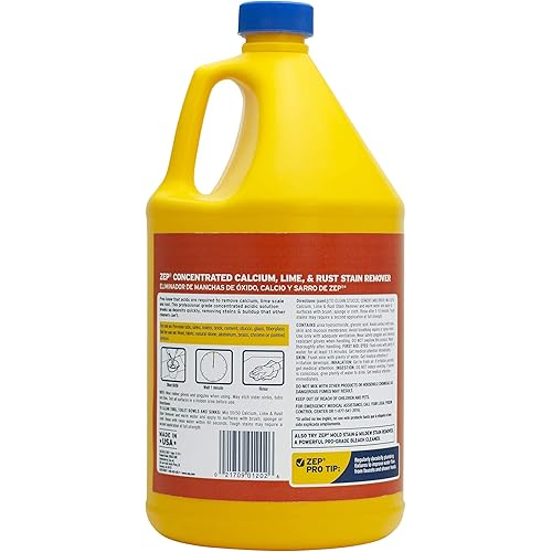 Zep Industrial CLR Calcium, Lime and Rust Remover - 1 Gallon Case of 4 ZUCAL128 - Professional Grade Formula