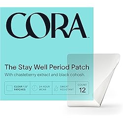 Cora PMS Relief Patch for Women | Period Support for Menstrual Symptoms | Made with Plant Based Ingredients to Comfort and Balance, Hormone Free | Packaging May Vary 12 Pack