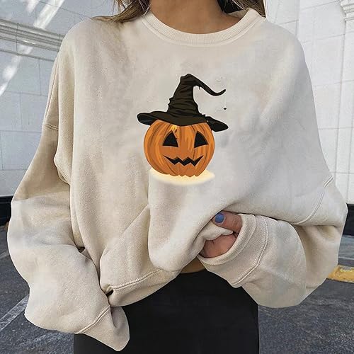 Women's Halloween Balloons Halloween Fancy Casual Long Sleeve Printed Ladies Sweatshirts Tops Sexy Customs for Women Halloween Most Wished for Choice666