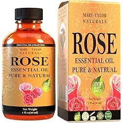 Rose Essential Oil 1 oz, Premium Therapeutic Grade, 100% Pure and Natural, Perfect for Aromatherapy, Diffuser, DIY by Mary Tylor Naturals