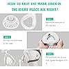 5 Packs Mask Liners Reusable Soft Covers Reduces Air Leaks and Blisters Washable Full Face Cushions Fits Most Types of Full Face Masks White