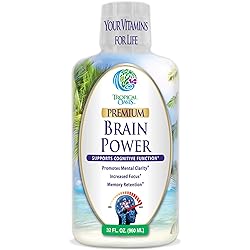 Brain Fuel - Liquid Brain Nootropic Supplement for Increased Mental Clarity, Focus, Concentration, Memory Retention- Fast Acting Liquid Formula - 32oz, 32 Serv
