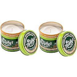 Murphy's Naturals Mosquito Repellent Candle | DEET Free | Made with Plant Based Essential Oils and a SoyBeeswax Blend | 30 Hour Burn Time | 9oz | 2 Pack