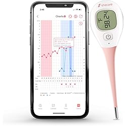 Shecare Digital Basal Body Thermometer for Ovulation ,Fertility BBT Thermometer High Precision Oral Thermometer ,Accurate 1100th Degree Works with Shecare APP Basal Thermometer Basic Thermometer