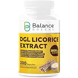DGL Deglycyrrhizinated Licorice 3800 mg Supplement - 200 Non-GMO Capsules - Digestive Enzymes, Promote Gut Health, Anti-Gas, Acid Reflux, Digestion and Heartburn Support