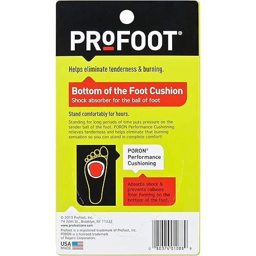Profoot Bottom of The Foot Cushion, 1 Pair Pack of 4