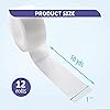 Conkote Transparent Medical Tape 1" x 10 Yards, First Aid Adhesive Clear Surgical Bandage Tape for Wound Care, 12 Rolls