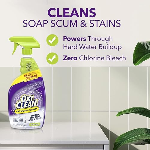 OxiClean Bathroom Cleaner, Shower, Tub & Tile, powered by OxiClean Stainfighters, 32oz