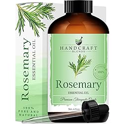Handcraft Rosemary Essential Oil - 100% Pure and Natural - Premium Therapeutic Grade with Premium Glass Dropper - Huge 4 fl. Oz