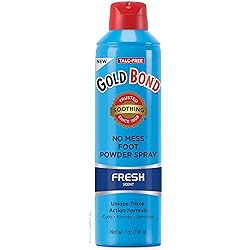 Gold Bond No Mess Talc-Free Foot Powder Spray 7 oz., Fresh Scent