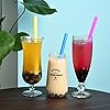 ALINK 100 Extra Large Plastic Bubble Tea Smoothie Straws, 12" Wide X 8 12" Long Wide Boba Straws