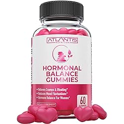 Hormonal Balance for Women & PMS Relief Gummies - Alleviates Cramps, Bloating, Mood Swings, Hot Flashes & Night Sweats - Formulated with Cranberry, Dong Quai & Chasteberry - Menstrual Cramp Relief