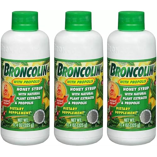 Broncolin : Cough Suppressant With Propoleo 11.4OZ Pack of 3