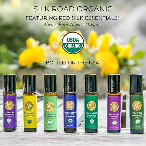 Organic Helichrysum Italicum Essential Oil & Jojoba Roll On, 100% Pure USDA Certified - Skin Care, Anti-Aging - 10 ml