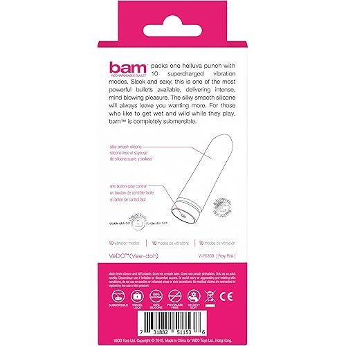 Vedo Bam Rechargeable Bullet, Foxy Pink