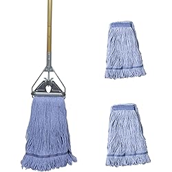 Midoneat Loop-end String Wet Mop ,Heavy Duty Cotton Mop,Commercial Industrial Grade Mop for Floor Cleaning