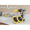 Tile and Grout Cleaning Drill Brush Set - 3 Pack Drill Brush Power Scrubber Cleaning Brush Yellow Medium Stiffness - Shower Floor Scrub Brush for Drill - Bathroom Scrub Brush for Drill