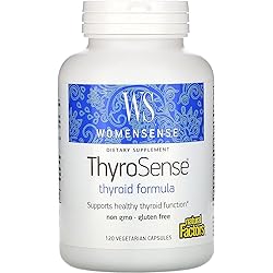 WomenSense ThyroSense by Natural Factors, Natural Supplement to Support Healthy Thyroid Function, Vegetarian, Non-GMO, 120 capsules 60 servings