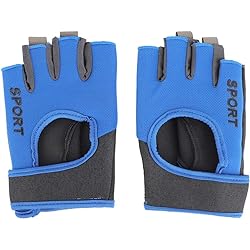 Gloves, Breathable Blue Wear Resistant A Pair Cycling Half Finger Gloves, for Cycling Male Mountaineering MenM, Half-Finger Gloves