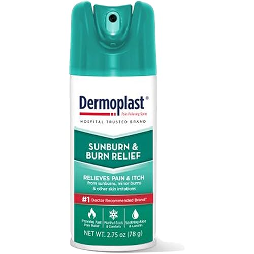 Dermoplast Sunburn and Burn Relief Spray with Benzocaine, Menthol, Aloe & Lanolin, 2.75 Ounce