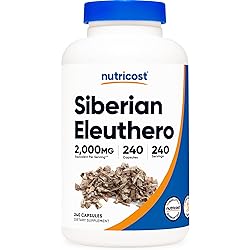 Nutricost Siberian Eleuthero 500mg, 240 Capsules - Eleutherococcus Senticosus - Gluten Free & Non-GMO