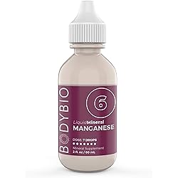 BodyBio - Liquid Manganese for Bone Health, Connective Tissue & Metabolism Support - High Absorption, Pure, Concentrated Manganese Supplement - 2oz