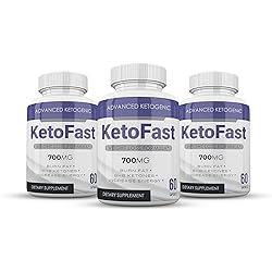 Official Keto Fast 700, Strong Advanced Formula 1300mg, Made in The USA, 3 Bottle Pack, 90 Day Supply