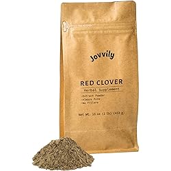 Jovvily Red Clover Herb Powder - 1 lb - Always Pure - No Fillers Or Additives - Herbal Supplement Powder