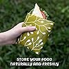 Akeeko Reusable Food Wraps wBeeswax Assorted 9 Packs - Eco-Friendly Reusable Wraps, Biodegradable, Zero Waste, Organic, Sustainable, Plastic-Free Food Storage, 5S, 3M, 1L wAbstract Curves Pattern