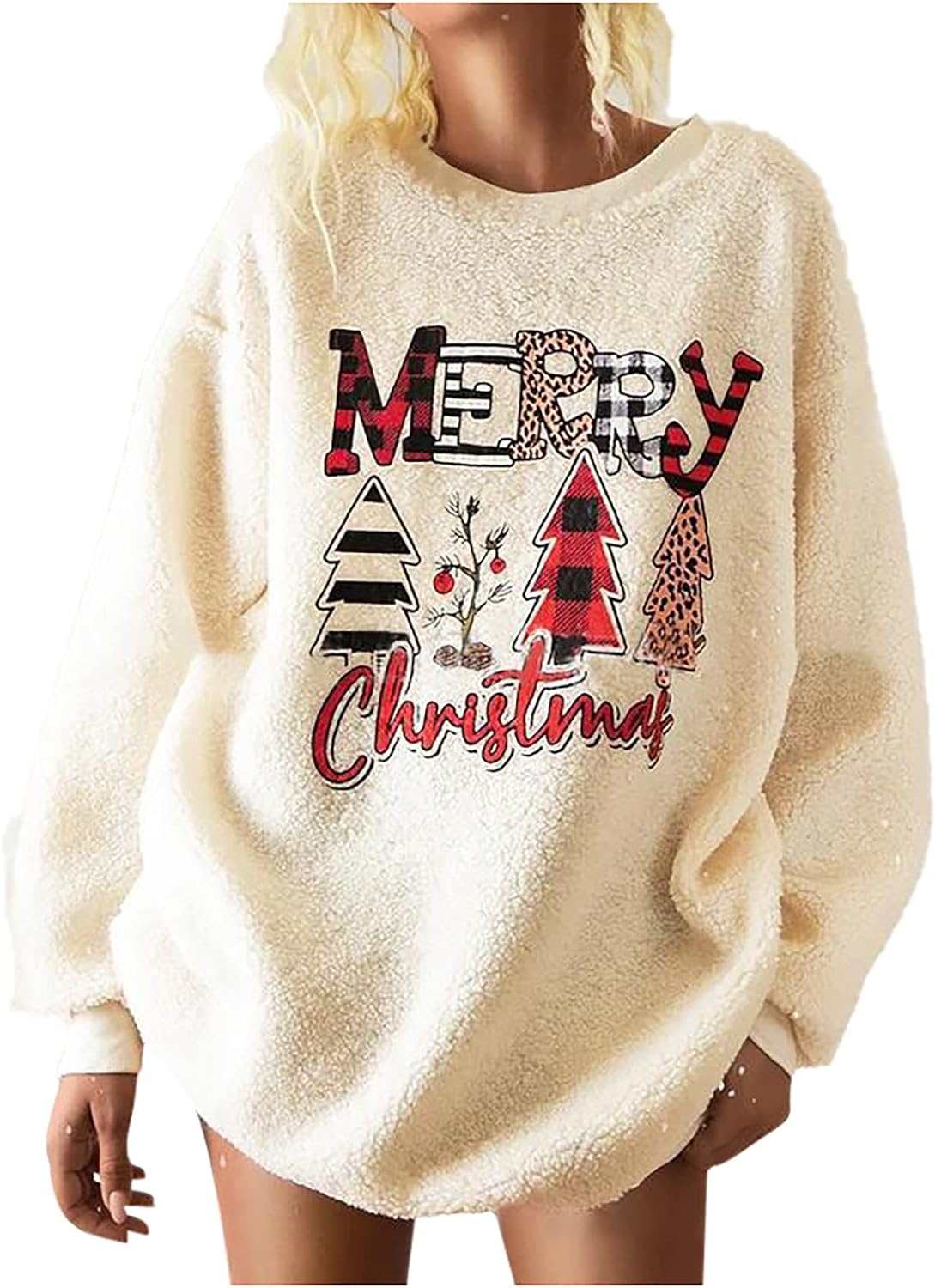 Wirziis Merry Christmas Graphic Sweatshirts for Women Fashion Crewneck Pullover Blouses Long Sleeve Blouses Tunic Tops