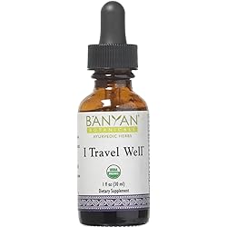 Banyan Botanicals I Travel Well Liquid Extract, USDA Organic, Ayurvedic Herbal Formula Designed To Support The Body's Natural Ability To Adapt To The Stresses Of Travel Including Changes In Time Zone