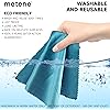 Metene 15 Pack Microfiber Cleaning Cloths 6"x7" in Individual Vinyl Pouches | Glasses Cleaning Cloth for Eyeglasses, Phone, Screens, Camera Lens and Other Delicate Surfaces Cleaner Blue