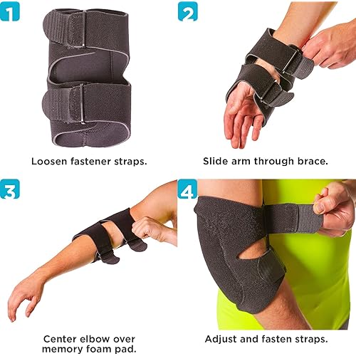 BraceAbility Bursitis Elbow Pad Brace | Compression Arm Sleeve Wrap with Padded Soft Support Cushion for Olecranon Joint Pain, Bursa Protection, Arthritis & Tendonitis Relief One Size