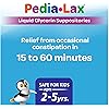Pedia-Lax Laxative Liquid Glycerin Suppositories for Kids, Ages 2-5, 6 CT, 3 Pack