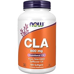 NOW Supplements, CLA Conjugated Linoleic Acid 800 mg, Nutritional Oil, 180 Softgels