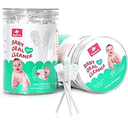 Baby Tongue Cleaner, Newborn Baby Toothbrush, 48PCS Disposable Infant Toothbrush Clean Baby Mouth,Gauze Gum Cleaner Toothbrush Baby Oral Cleaning Stick Dental Care for 0-36 Month Baby