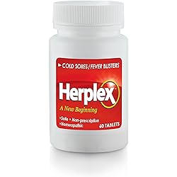 Herplex Premium Tablets | Helps Against Outbreaks & Cold Sores with No Side Effects | Helps to Quickly Ease & Reduce Symptoms of Cold Sore, Fever Blisters | 60 Tablets