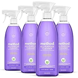 Method All-Purpose Cleaner Spray, French Lavender, Plant-Based and Biodegradable Formula Perfect for Most Counters, Tiles, Stone, and More, 28 oz Spray Bottles, Pack of 4