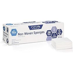 Medpride Surgical Sponges 2'' x 2'' 200 Pack - Gauze Pads Non sterile - First Aid Wound Care Dressing Sponge – Νοn-Woven Medical, Non-Adherent Mesh Bandages – Absorbent for Injuries – 4 Ply