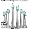 Aquasonic Vibe Series Ultra Whitening Toothbrush – ADA Accepted Power Toothbrush - 8 Brush Heads & Travel Case – 40,000 VPM Motor & Wireless Charging - 4 Modes w Smart Timer – Charcoal Metallic