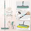 Conliwell Rubber Broom Carpet Rake for Pet Hair, Fur Remover Broom with Squeegee, Portable Detailing Lint Remover Brush, Pet Hair Removal Rubber Broom and Brush for Fluff Carpet, Hardwood Floor