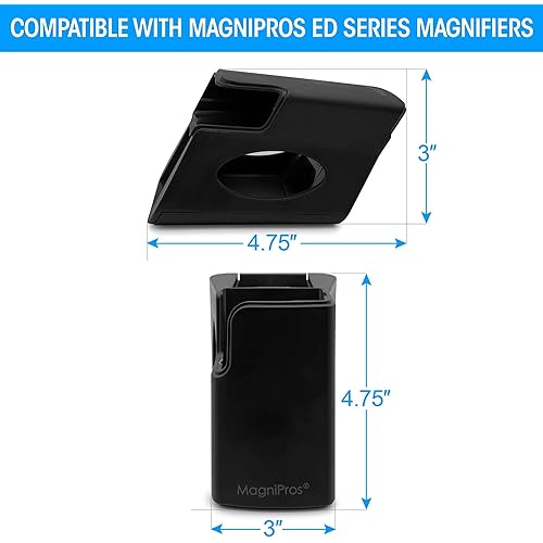MagniPros 3X5X LED Reading Magnifier with Compatible HolderStand to Free up Your Hands