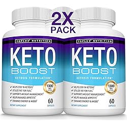 Keto Boost Diet Pills Ketosis Supplement - Natural Exogenous Keto Formula Support Energy & Focus, Advanced Ketones for Ketogenic Diet, Keto Diet Pills, for Men Women, Toplux Supplement