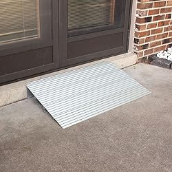 Silver Spring 1-14" High Aluminum Mobility Threshold Ramp for Wheelchairs, Scooters, and Power Chairs