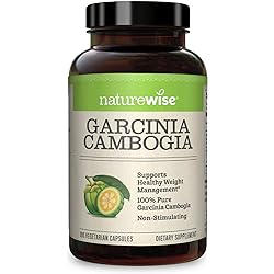 NatureWise Pure Garcinia Cambogia 2 Month Supply 100% Natural HCA Extract Concentrated to 60% to Support Metabolic Processes and Discourage Cravings with Superior Absorption 180 Count