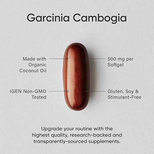 Sports Research Garcinia Cambogia Extract 60% HCA with Extra Virgin Organic Coconut Oil | Non-GMO, Soy & Gluten Free 90 Liquid Softgels