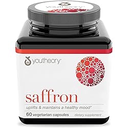 Youtheory Saffron Advanced with Rhodiola, 60 Count 1 Bottle
