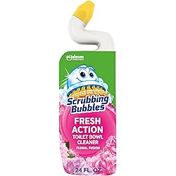 Scrubbing Bubbles Fresh Action Toilet Bowl Cleaner, Floral Fusion, 1 Squeeze Bottle, 24 oz